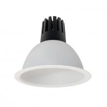 Nora NC3-81L640FMPW - 8" Sapphire III Round Open Reflector, 5500lm, 4000K, Flood Optic, Matte Powder White