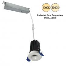 Nora NM1-PRDCL130MPW - 1" M1+ Round LED Downlight, 600lm / 9W, 3000K, Matte Powder White finish