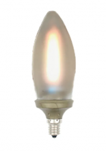 The Coppersmith 703001 - Gold Flame Candelabra Flame Bulb-Classic Frost