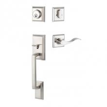Yale Expressions YELT44.BWKLHUS15 - Yale Ellington Single Cylinder Entry Set, Brunswick Lever Left Handed, Satin Nickel