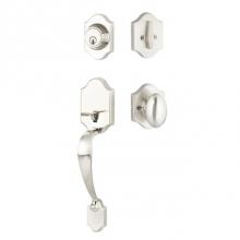 Yale Expressions WYEVY44.ABNUS15 - Yale Everly Single Cylinder Entry Set, Auburn Knob, Weiser Keyway, Satin Nickel