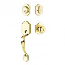 Yale Expressions KYEVY44.LTNUS3 - Yale Everly Single Cylinder Entry Set, Lewiston Knob, Kwikset Keyway, Polished Brass