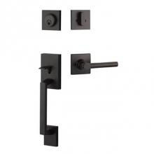 Yale Expressions YMRC44.HLDUS19 - Yale Marcel Single Cylinder Entry Set with Holden Lever, Flat Black
