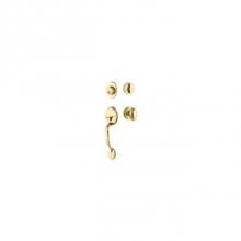 Yale Expressions YMGR44.ABNUS3 - Yale Maguire Single Cylinder Entry Set, Auburn Knob, Polished Brass