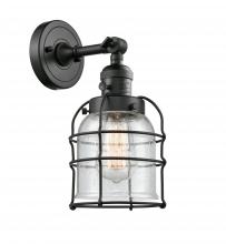 Innovations Lighting 203SW-BK-G54-CE-LED - Bell Cage - 1 Light - 6 inch - Matte Black - Adjustable Sconce