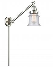 Innovations Lighting 237-SN-G184S-LED - Canton - 1 Light - 8 inch - Brushed Satin Nickel -Adjustable Swing Arm