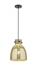 Innovations Lighting 410-1PM-BK-G412-10ME - Newton Bell - 1 Light - 10 inch - Matte Black - Cord hung - Pendant