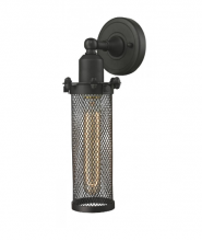 Innovations Lighting 900-1W-BK-CE216-BK - Quincy Hall - 1 Light - 5 inch - Matte Black - Sconce