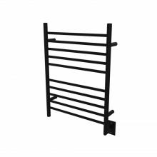Amba Products RWH-SMB - Radiant Hardwired + Plug-in Combo Straight 10 Bar Towel Warmer in Matte Black