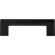Atlas 438-BL - Round Rail Pull 3 3/4 Inch Matte Black
