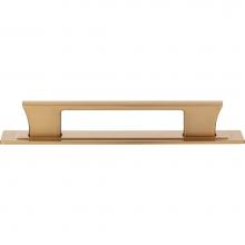 Atlas A6003-WB - Zander Pull and Backplate 5 1/16 Inch (c-c) Warm Brass