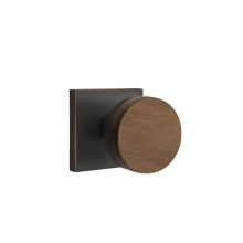 Emtek 5210US10B.CCUS10B.WNKWD - Select Privacy, Square Rosette US10B, Conical Stem US10B, Dark Walnut Knob