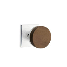 Emtek C5210US26.CCUS26.WNKWD - Concealed Fastener, Select Privacy, Square Rosette US26, Conical Stem US26, Dark Walnut Knob