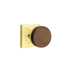 Emtek C5210US3NL.CCUS3NL.WNKWD - Concealed Fastener, Select Privacy, Square Rosette US3NL, Conical Stem US3NL, Dark Walnut Knob