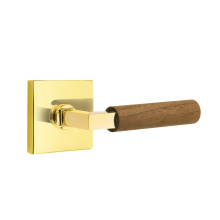 Emtek C5210US3NL.LSUS3NL.WNWD - Concealed Fastener, Select Privacy, Square Rosette US3NL, L-Square Stem US3NL, Dark Walnut Handle