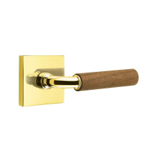 Emtek C5210US3NL.RAUS3NL.WNWD - Concealed Fastener, Select Privacy, Square Rosette US3NL, R-Bar Stem US3NL, Dark Walnut Handle