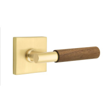 Emtek 5210US4.TAUS4.WNWD.RH - Select Privacy, Square Rosette US4, T-Bar Stem US4, Dark Walnut Handle, RH