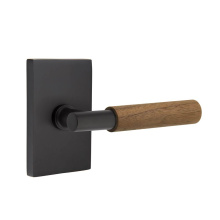Emtek C5212US19.TAUS19.WNWD - Concealed Fastener, Select Privacy, Modern Rectangular Rosette US19, T-Bar Stem US19, Dark Walnut
