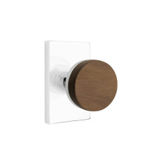 Emtek C5212US26.CCUS26.WNKWD - Concealed Fastener, Select Privacy, Modern Rectangular Rosette US26, Conical Stem US26, Dark Walnu