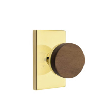 Emtek C5212US3NL.CCUS3NL.WNKWD - Concealed Fastener, Select Privacy, Modern Rectangular Rosette US3NL, Conical Stem US3NL, Dark Wal