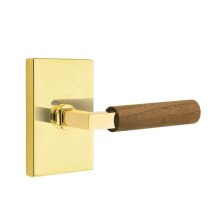 Emtek C5212US3NL.LSUS3NL.WNWD - Concealed Fastener, Select Privacy, Modern Rectangular Rosette US3NL, L-Square Stem US3NL, Dark Wa