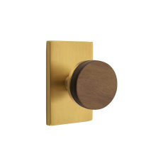 Emtek 5112US7.CCUS7.WNKWD - Select Passage, Modern Rectangular Rosette US7, Conical Stem US4, Dark Walnut Knob