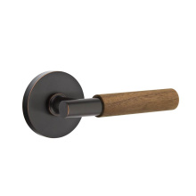 Emtek 5059US10B.TAUS10B.WNWD - Select Dummy, Disk Rosette US10B, T-Bar Stem US10B, Dark Walnut Handle