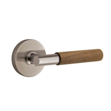 Emtek 5209US15A.TAUS15A.WNWD.LH - Select Privacy, Disk Rosette US15A, T-Bar Stem US15A, Dark Walnut Handle, LH