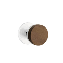 Emtek 5059US26.CCUS26.WNKWD - Select Dummy, Disk Rosette US26, Conical Stem US26, Dark Walnut Knob