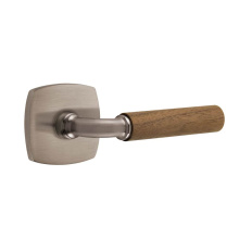 Emtek C5326US15A.RAUS15A.WNWD - Concealed Fastener, Select Privacy, Urban Modern Rosette US15A, R-Bar Stem US15A, Dark Walnut Hand