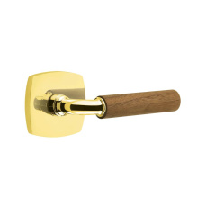 Emtek C5316US3NL.RAUS3NL.WNWD - Concealed Fastener, Select Passage, Urban Modern Rosette US3NL, R-Bar Stem US3NL, Dark Walnut Hand