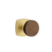 Emtek 5306US4.CCUS4.WNKWD - Select Dummy, Urban Modern Rosette US4, Conical Stem US4, Dark Walnut Knob