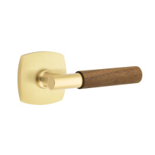 Emtek 5306US4.TAUS4.WNWD - Select Dummy, Urban Modern Rosette US4, T-Bar Stem US4, Dark Walnut Handle
