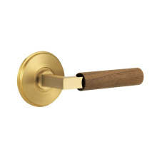 Emtek C8110US7.LSUS7.WNWD - Concealed Fastener, Select Passage, Watford Rosette US7, L-Square Stem US7, Dark Walnut Handle