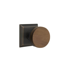 Emtek C8231US10B.CCUS10B.WNKWD - Concealed Fastener, Select Privacy, Quincy Rosette US10B, Conical Stem US10B, Dark Walnut Knob