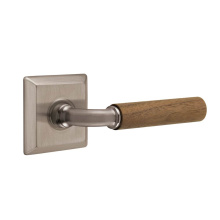Emtek C8231US15A.RAUS15A.WNWD - Concealed Fastener, Select Privacy, Quincy Rosette US15A, R-Bar Stem US15A, Dark Walnut Handle