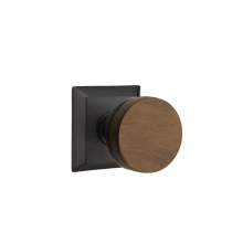 Emtek C8231US19.CCUS19.WNKWD - Concealed Fastener, Select Privacy, Quincy Rosette US19, Conical Stem US19, Dark Walnut Knob
