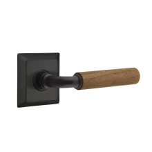 Emtek C8231US19.RAUS19.WNWD - Concealed Fastener, Select Privacy, Quincy Rosette US19, R-Bar Stem US19, Dark Walnut Handle