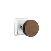 Emtek C8231US26.CCUS26.WNKWD - Concealed Fastener, Select Privacy, Quincy Rosette US26, Conical Stem US26, Dark Walnut Knob