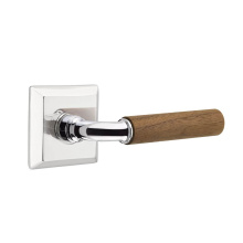 Emtek C8231US26.RAUS26.WNWD - Concealed Fastener, Select Privacy, Quincy Rosette US26, R-Bar Stem US26, Dark Walnut Handle