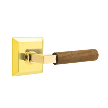 Emtek C8231US3NL.LSUS3NL.WNWD - Concealed Fastener, Select Privacy, Quincy Rosette US3NL, L-Square Stem US3NL, Dark Walnut Handle