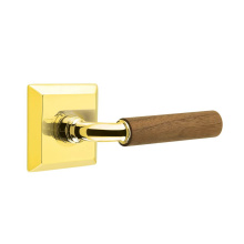 Emtek C8231US3NL.RAUS3NL.WNWD - Concealed Fastener, Select Privacy, Quincy Rosette US3NL, R-Bar Stem US3NL, Dark Walnut Handle