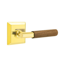 Emtek C8231US3NL.TAUS3NL.WNWD - Concealed Fastener, Select Privacy, Quincy Rosette US3NL, T-Bar Stem US3NL, Dark Walnut Handle