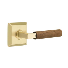 Emtek C8231US4.LSUS4.WNWD - Concealed Fastener, Select Privacy, Quincy Rosette US4, L-Square Stem US4, Dark Walnut Handle