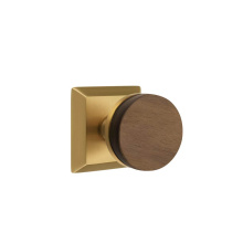 Emtek C8231US7.CCUS7.WNKWD - Concealed Fastener, Select Privacy, Quincy Rosette US7, Conical Stem US7, Dark Walnut Knob