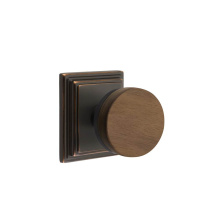 Emtek C8261US10B.CCUS10B.WNKWD - Concealed Fastener, Select Privacy, Wilshire Rosette US10B, Conical Stem US10B, Dark Walnut Knob