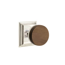 Emtek C8261US14.CCUS14.WNKWD - Concealed Fastener, Select Privacy, Wilshire Rosette US14, Conical Stem US14, Dark Walnut Knob