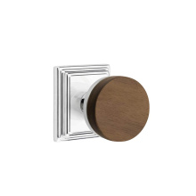 Emtek C8161US26.CCUS26.WNKWD - Concealed Fastener, Select Passage, Wilshire Rosette US26, Conical Stem US26, Dark Walnut Knob
