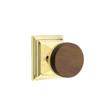 Emtek C8261US3NL.CCUS3NL.WNKWD - Concealed Fastener, Select Privacy, Wilshire Rosette US3NL, Conical Stem US3NL, Dark Walnut Knob