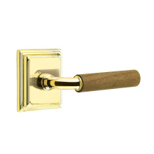 Emtek C8261US3NL.RAUS3NL.WNWD - Concealed Fastener, Select Privacy, Wilshire Rosette US3NL, R-Bar Stem US3NL, Dark Walnut Handle
